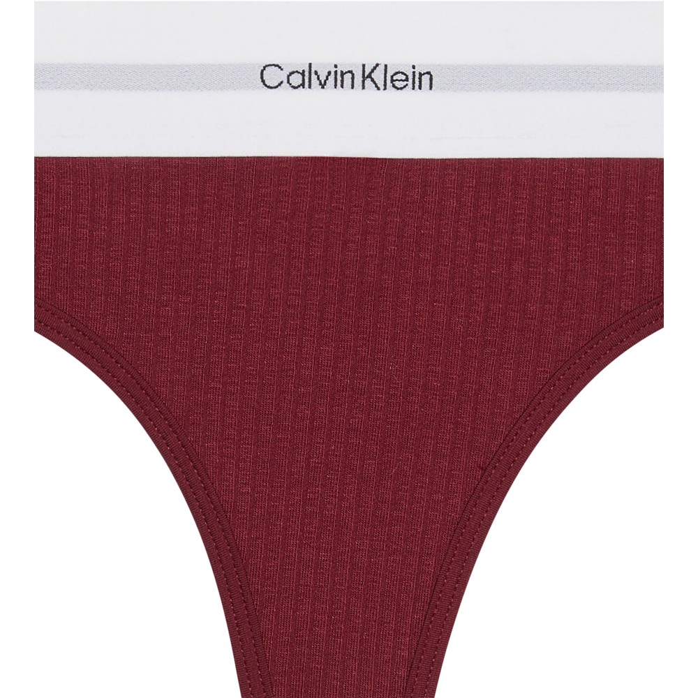 Calvin Klein LV00QF8023-AF8, Γυναικείο βαμβακερό Κυλοτάκι Thong RIB, ΜΠΟΡΝΤΟ Calvin Klein LV00QF8023-AF8, Γυναικείο βαμβακερό Κυλοτάκι Thong RIB, ΜΠΟΡΝΤΟ