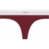 Calvin Klein LV00QF8023-AF8, Γυναικείο βαμβακερό Κυλοτάκι Thong RIB, ΜΠΟΡΝΤΟ