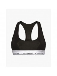 Calvin Klein LV00QF8493-UB1 Unlined Bralette με φαρδύ λάστιχο και αθλητική πλάτη, ΜΑΥΡΟ