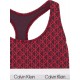 Calvin Klein LV00QF8493-ZIJ Unlined Bralette με logo και αθλητική πλάτη, DARK BERRY