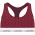Calvin Klein LV00QF8493-ZIJ Unlined Bralette με logo και αθλητική πλάτη, DARK BERRY