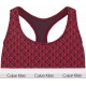 Calvin Klein LV00QF8493-ZIJ Unlined Bralette με logo και αθλητική πλάτη, DARK BERRY