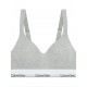 Calvin Klein LV00QF8500-P7A, Γυναικείο Αθλητικό Μπουστάκι Push Up με ενίσχυση, ΓΚΡΙ