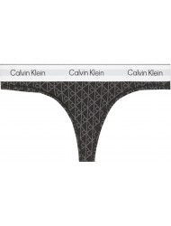 Calvin Klein Thong LV00QF8518-2RG,  Γυναικείο Κυλοτάκι Στρινγκ με logo, ΜΑΥΡΟ