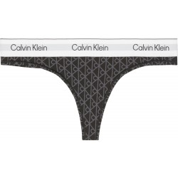 Calvin Klein Thong LV00QF8518-2RG,  Γυναικείο Κυλοτάκι Στρινγκ με logo, ΜΑΥΡΟ