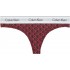 Calvin Klein Thong LV00QF8518-ZIJ,  Γυναικείο Κυλοτάκι Στρινγκ με logo, DARK BERRY