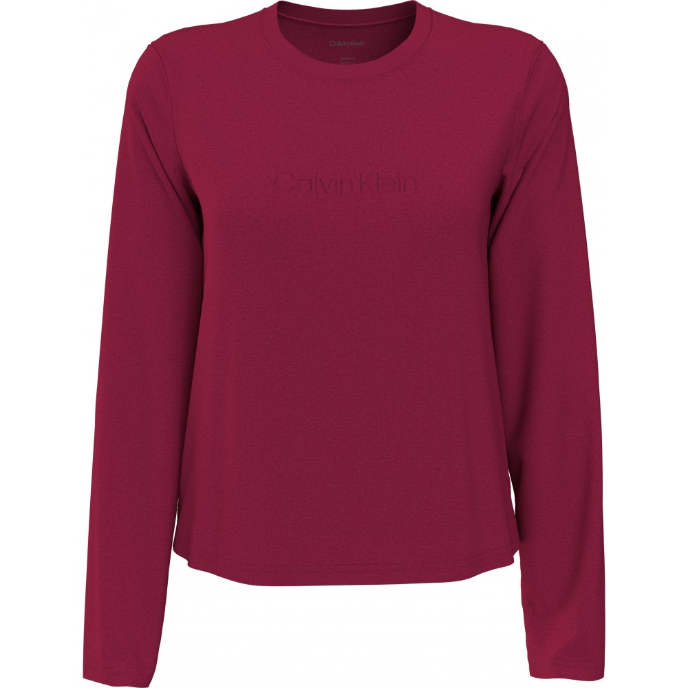 Calvin Klein LV00QS7578-3FA, Γυναικεία Πυτζάμα Βαμβακερή με ριγέ παντελόνι, ΚΕΡΑΣΙ Calvin Klein LV00QS7578-3FA, Γυναικεία Πυτζάμα Βαμβακερή με ριγέ παντελόνι, ΚΕΡΑΣΙ