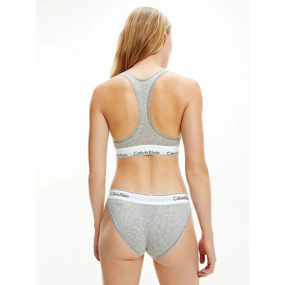 Calvin Klein LV00QF8493-P7A Unlined Bralette με φαρδύ λάστιχο και αθλητική πλάτη, ΓΚΡΙ Calvin Klein LV00QF8493-P7A Unlined Bralette με φαρδύ λάστιχο και αθλητική πλάτη, ΓΚΡΙ