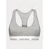 Calvin Klein LV00QF8493-P7A Unlined Bralette με φαρδύ λάστιχο και αθλητική πλάτη, ΓΚΡΙ