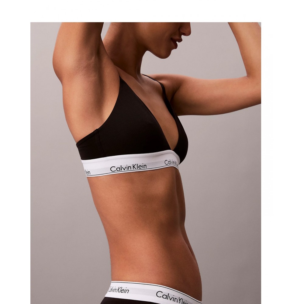 Calvin Klein Light Lined Bralette LV00QF8498-UB1 Icon Cotton Modal, ΜΑΥΡΟ Calvin Klein Light Lined Bralette LV00QF8498-UB1 Icon Cotton Modal, ΜΑΥΡΟ