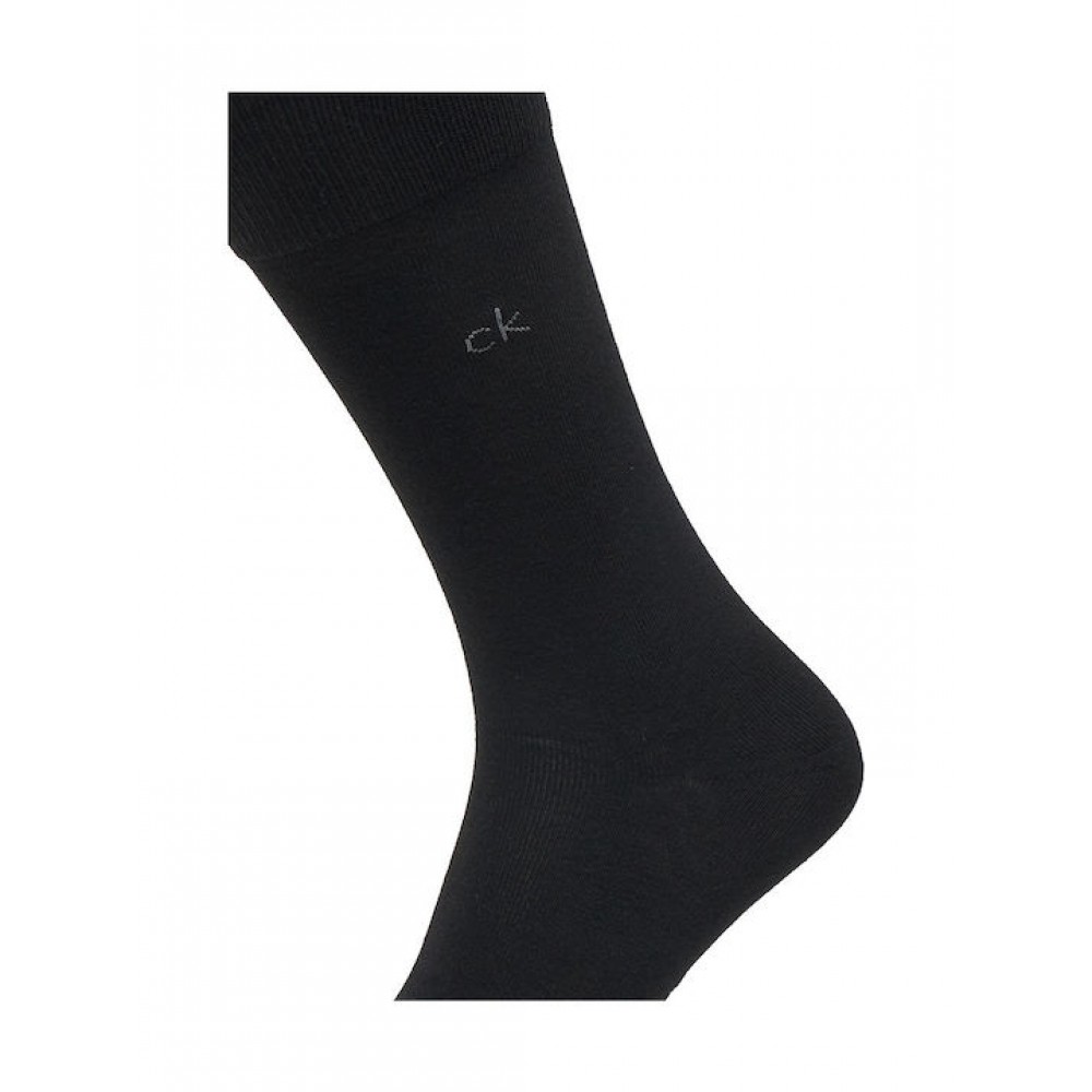 Calvin Klein 701234208-001, Ανδρικές Κάλτσες Set 3 ζευγάρια με logo, ΜΑΥΡΟ