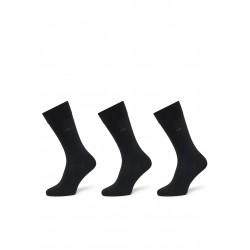 Calvin Klein 701234208-001, Ανδρικές Κάλτσες Set 3 ζευγάρια με logo, ΜΑΥΡΟ
