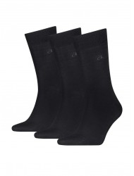Calvin Klein 701234208-001, Ανδρικές Κάλτσες Set 3 ζευγάρια με logo, ΜΑΥΡΟ