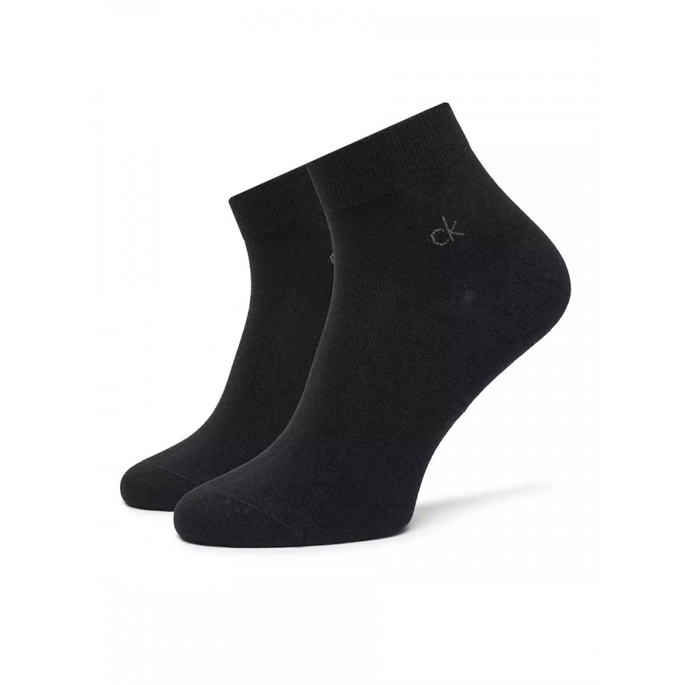 Calvin Klein 701234209-001, Ανδρικές Κάλτσες Ημίκοντες Set 3 ζευγάρια με logo, ΜΑΥΡΟ