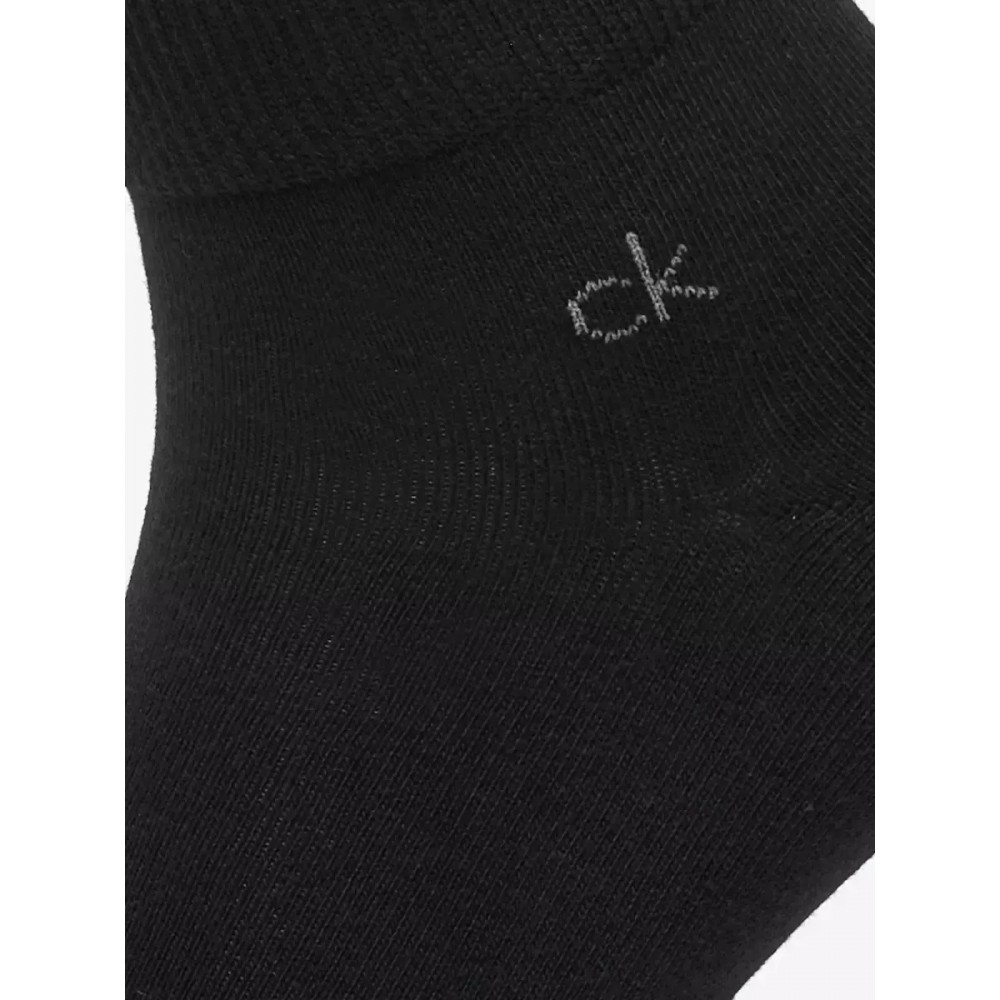 Calvin Klein 701234209-001, Ανδρικές Κάλτσες Ημίκοντες Set 3 ζευγάρια με logo, ΜΑΥΡΟ