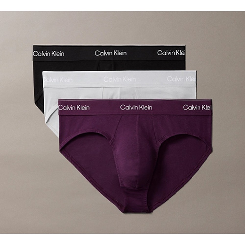 Calvin Klein LV00NB4388-4M0, ICON COTTON STRETCH Hip Brief, Ανδρικά Σλιπ 3 τεμ. Multi Color