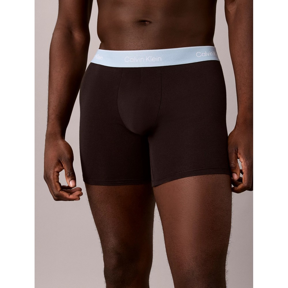 Calvin Klein LV00NB4394-4NK, Ανδρικά Boxer Brief Cotton Stretch 3τεμ. Βαμβακερά Με Πόδι, ΜΑΥΡΟ