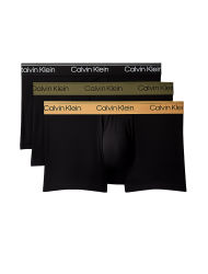 Calvin Klein LV00NB4409-HUE, Ανδρικά Μπόξερ Low Rise Trunk Microfiber Stretch  3pack, ΜΑΥΡ0