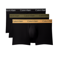 Calvin Klein LV00NB4409-HUE, Ανδρικά Μπόξερ Low Rise Trunk Microfiber Stretch  3pack, ΜΑΥΡ0