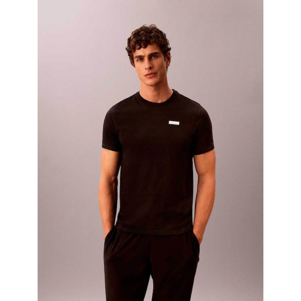 Calvin Klein LV00NB4733-UB1,  S/S Crew Neck 3pk, Ανδρικές Φανέλες Κοντό Μανίκι 3 τεμ.  ΜΑΥΡΟ