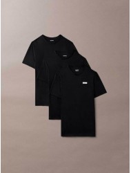 Calvin Klein LV00NB4733-UB1,  S/S Crew Neck 3pk, Ανδρικές Φανέλες Κοντό Μανίκι 3 τεμ.  ΜΑΥΡΟ