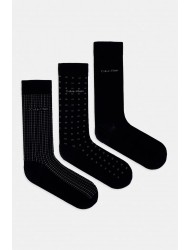 Calvin Klein 701241207-001, CK MEN SOCK 4pcs GIFTBOX AOP, Ανδρικές Κάλτσες 4 ζεύγη, ΜΑΥΡΟ