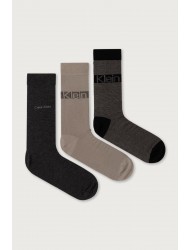 Calvin Klein 701241208-003,  CK MEN SOCK 3 pcs GIFTBOX  LOGO STRIPE, ΓΚΡΙ