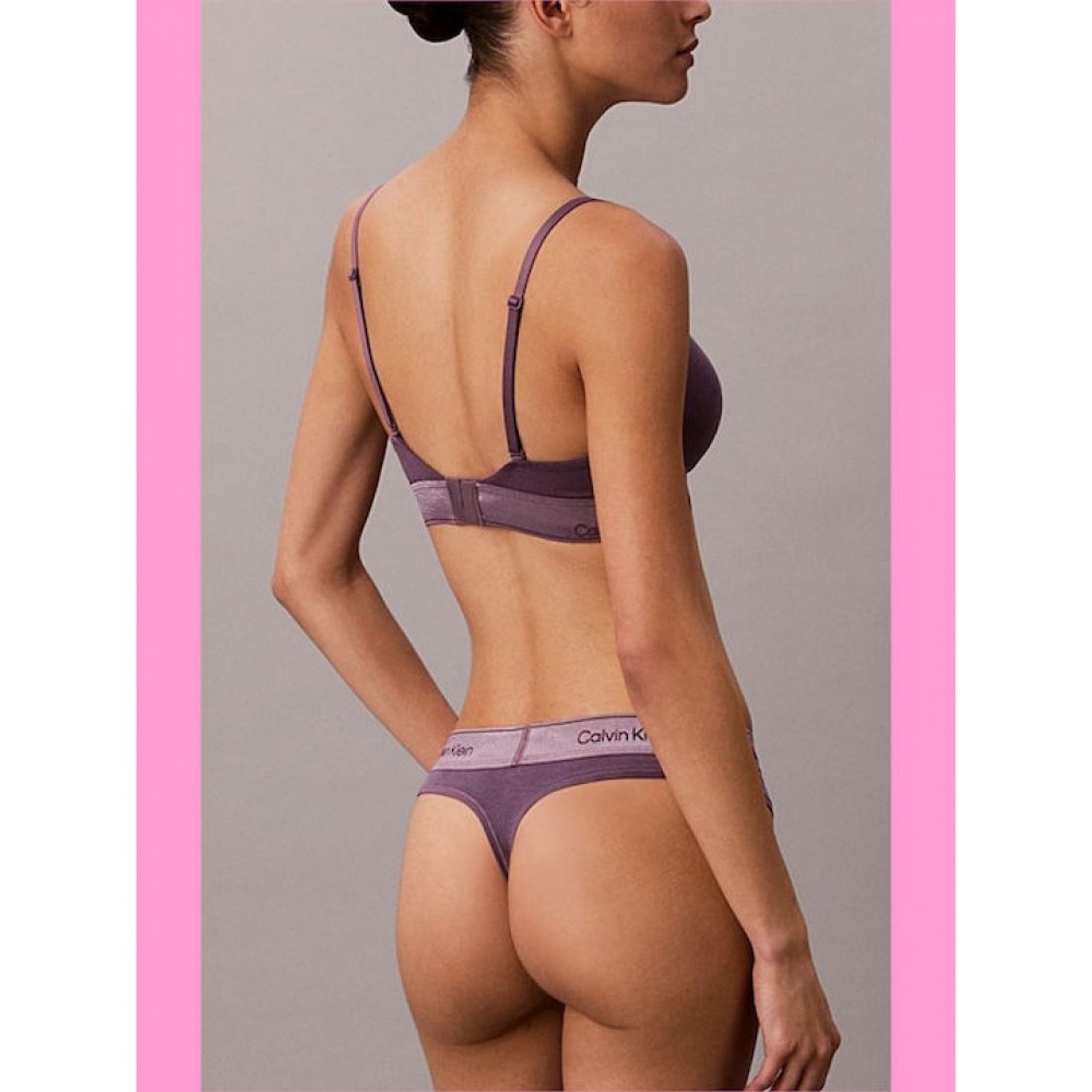 Calvin Klein LV00QF8825-LN1, Light Lined Bralette  Icon Cotton Modal, VINTAGE VIOLET
