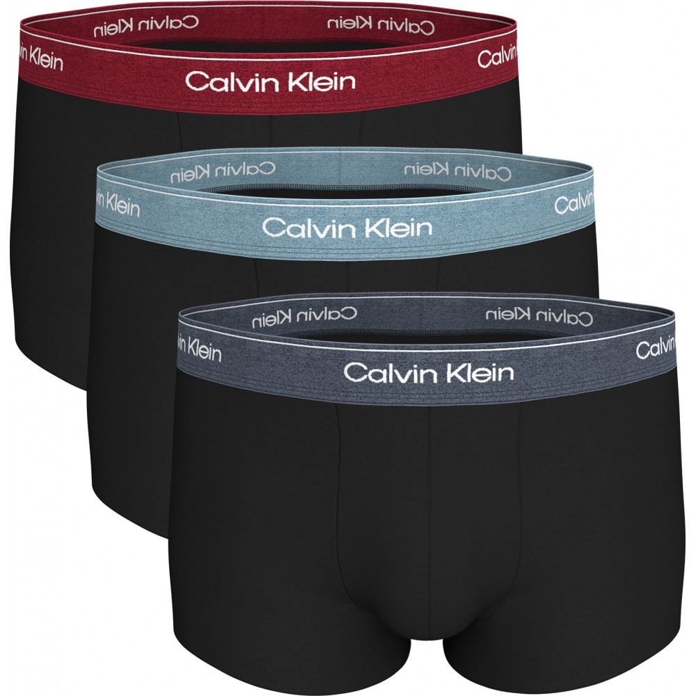 Calvin Klein Low Rise Trunk LV00NB4389-4NK 3pack, Ανδρικά Μπόξερ, ΜΑΥΡΟ