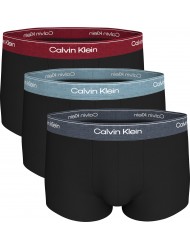 Calvin Klein Low Rise Trunk LV00NB4389-4NK 3pack, Ανδρικά Μπόξερ, ΜΑΥΡΟ