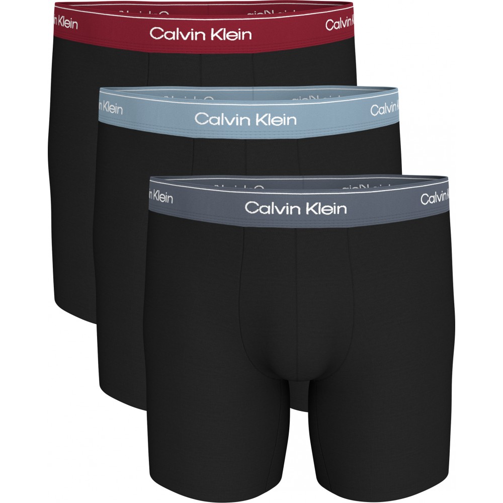 Calvin Klein LV00NB4394-4NK, Ανδρικά Boxer Brief Cotton Stretch 3τεμ. Βαμβακερά Με Πόδι, ΜΑΥΡΟ