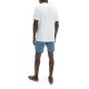 Calvin Klein S/S KNIT SHORT SET NM2177-1MU Ανδρικό Homewear ΑΣΠΡΟ-ΜΠΛΕ