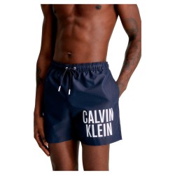 Ανδρικό Μαγιό Calvin Klein Medium Drawstring, KM0KM00794-DCA KAI ΜΕΓΑΛΑ ΜΕΓΕΘΗ, ΜΠΛΕ ΣΚΟΥΡΟ