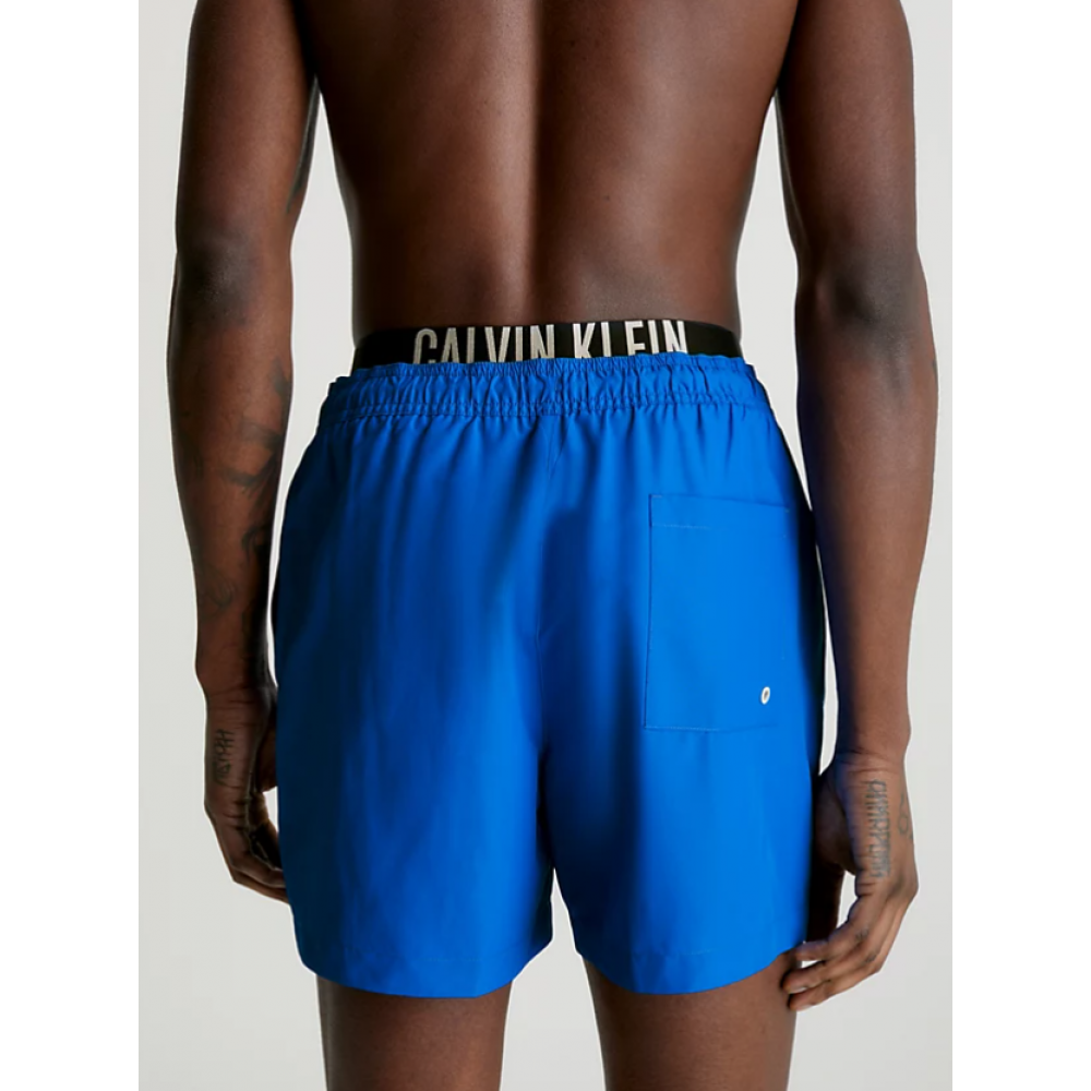 Ανδρικό Μαγιό Calvin Klein  Medium Double Waistband Swim Shorts KM0KM00798-C4X, DYNAMIC BLUE