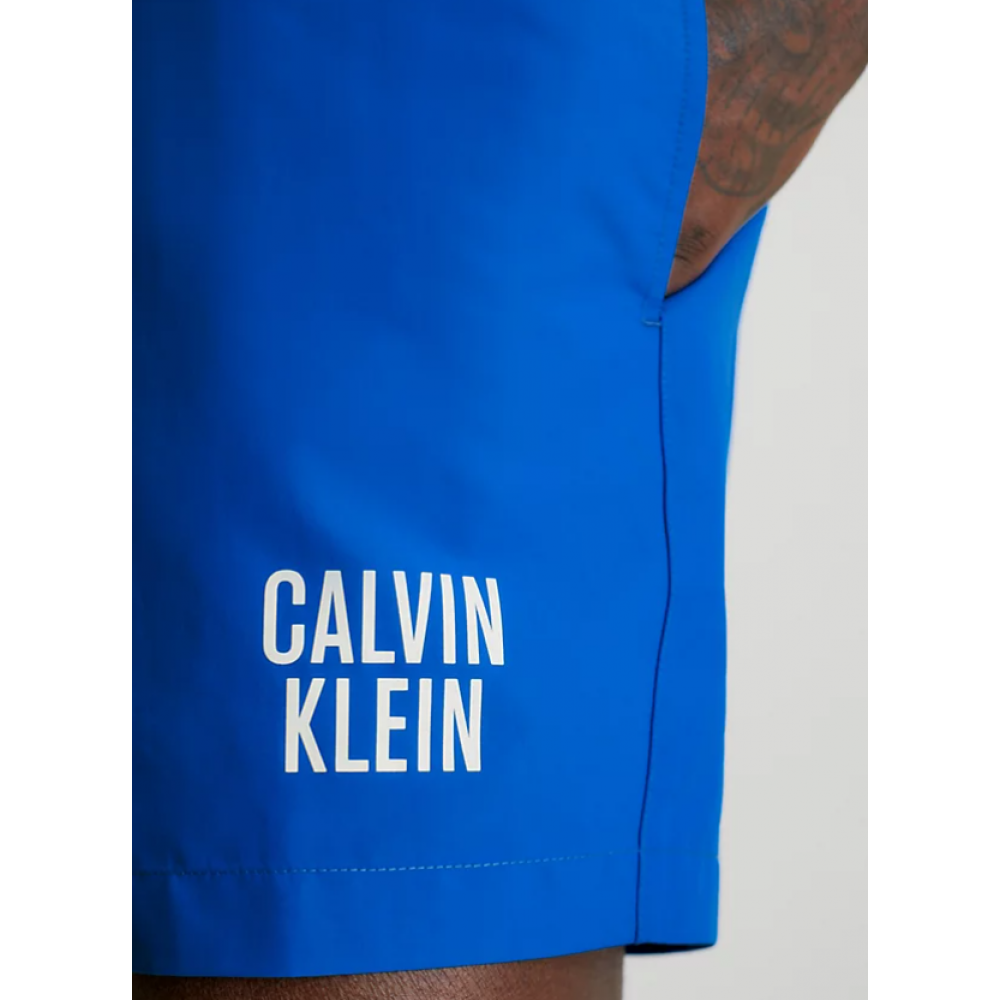 Ανδρικό Μαγιό Calvin Klein  Medium Double Waistband Swim Shorts KM0KM00798-C4X, DYNAMIC BLUE