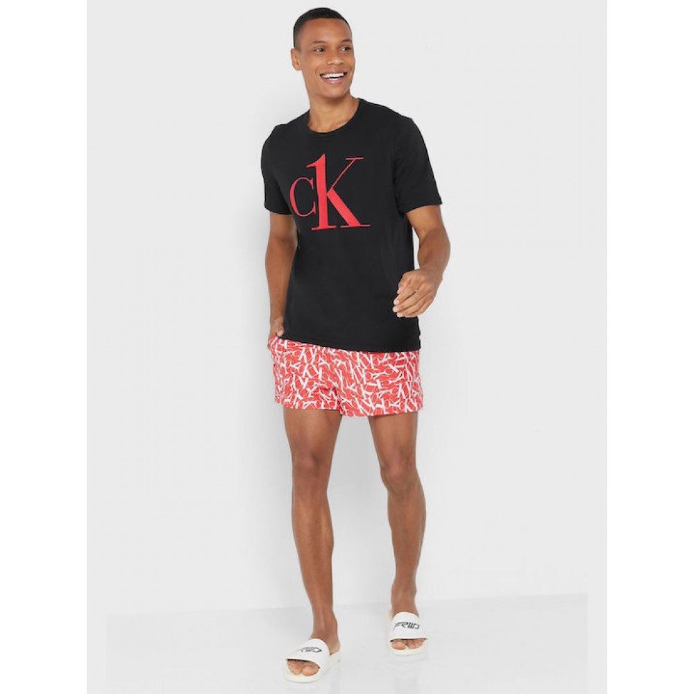 Ανδρικό Μαγιό Calvin Klein Medium Drawstring-Print KM0KM00802-0GM