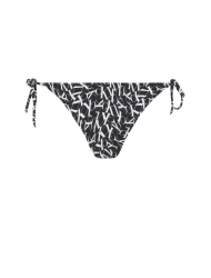 Calvin Klein String Side Tie Print KW0KW02084-0GL, Γυναικείο Κυλοτάκι Μαγιό  με λογότυπο, MONOGRAM BLACK