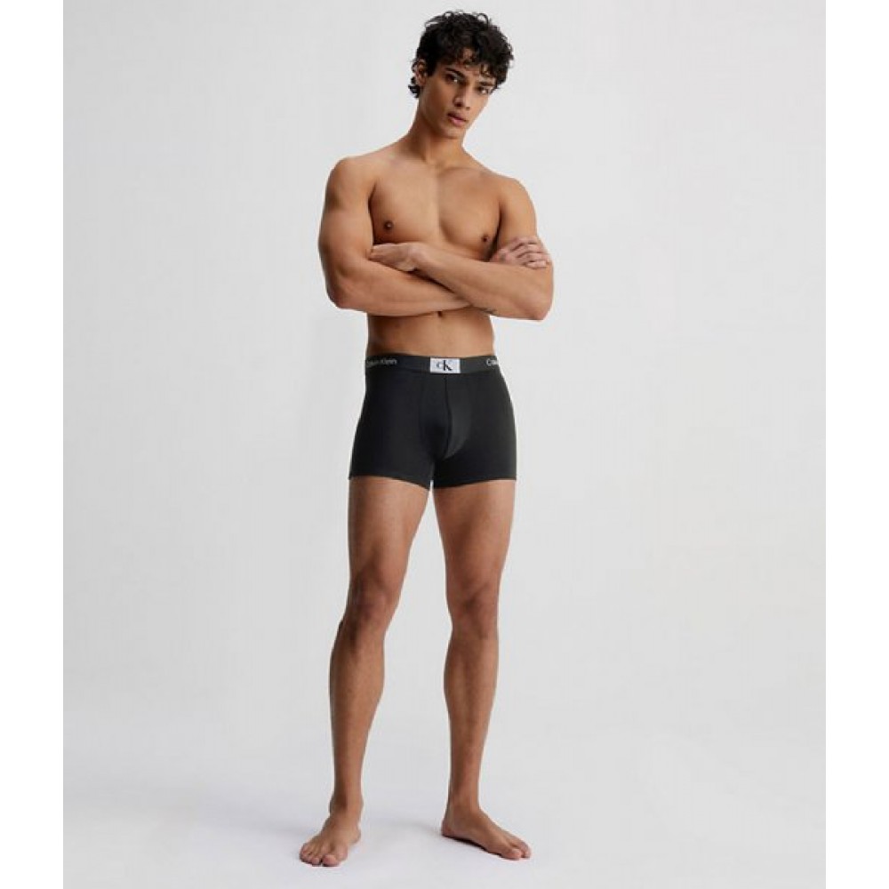 Ανδρικό Boxer Calvin Klein  Trunk 3pack 000NB3528A-UB1 ΜΑΥΡΟ