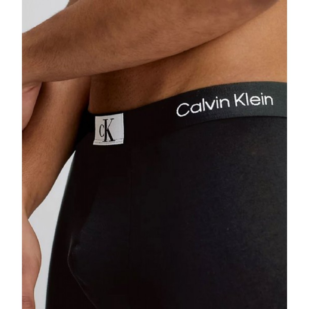 Ανδρικό Boxer Calvin Klein  Trunk 3pack 000NB3528A-UB1 ΜΑΥΡΟ