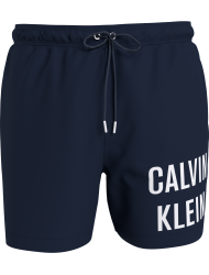 Ανδρικό Μαγιό Calvin Klein Medium Drawstring, KM0KM00794-DCA KAI ΜΕΓΑΛΑ ΜΕΓΕΘΗ, ΜΠΛΕ ΣΚΟΥΡΟ