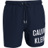 Ανδρικό Μαγιό Calvin Klein Medium Drawstring, KM0KM00794-DCA KAI ΜΕΓΑΛΑ ΜΕΓΕΘΗ, ΜΠΛΕ ΣΚΟΥΡΟ