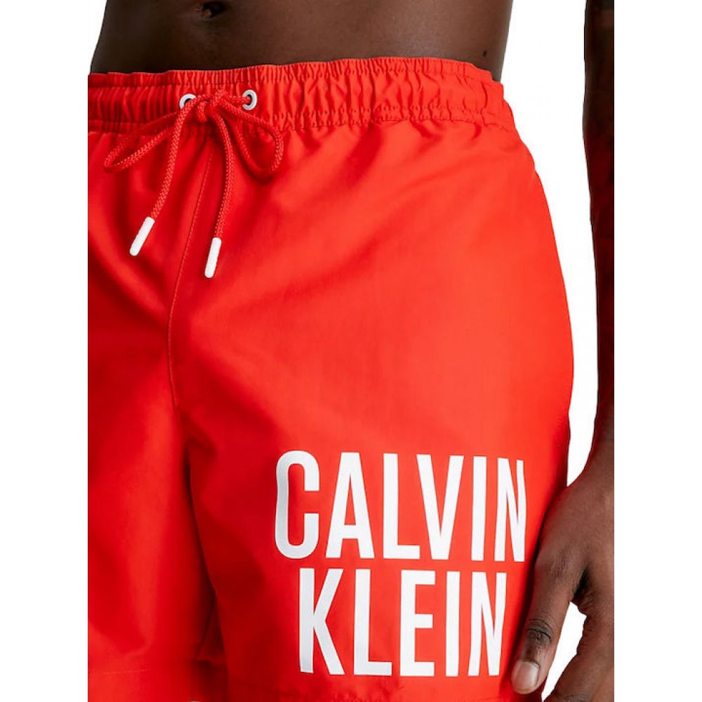 Ανδρικό Μαγιό  και Μεγάλα Μεγέθη Calvin Klein Medium Drawstring, KM0KM00794-XNE,  CAJUN RED