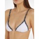 Calvin Klein Triangle Bikini Top  RP  KW0KW01977-YCD, Γυναικείο Μαγιό Τοπ με λογότυπο,  ΑΣΠΡΟ