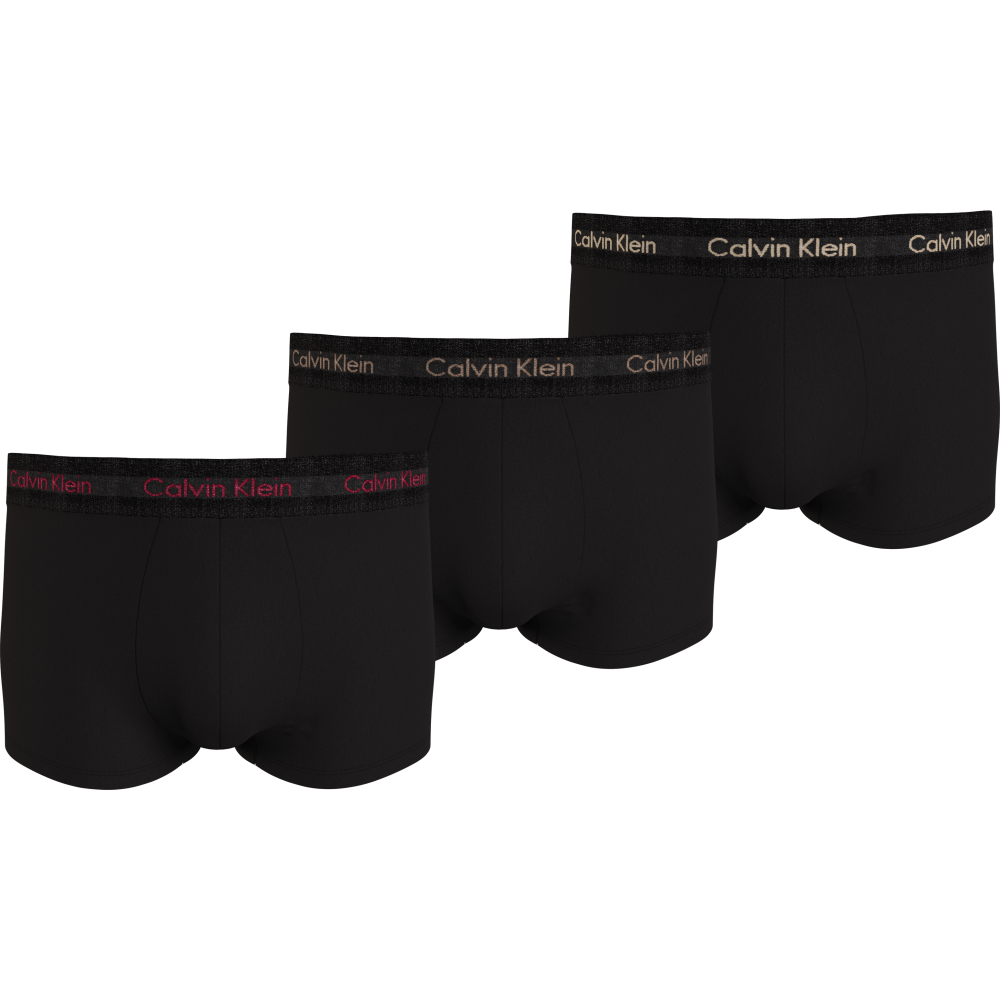 Ανδρικα Boxer Calvin Klein Low Rise Trunk 0000U2664G-NOU 3pack, ΜΑΥΡΑ