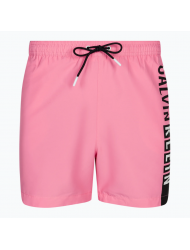 Calvin Klein Drawstring -GRAPHIC Swimwear Men KM0KM00991-TFZ, Ανδρικό Μαγιό Calvin Klein Μεσαίου Μήκους, ΡΟΖ