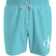 Calvin Klein Drawstring Swimwear Men KM0KM01003-CSY, Ανδρικό Μαγιό Calvin Klein Μεσαίου Μήκους, ΤΥΡΚΟΥΑΖ