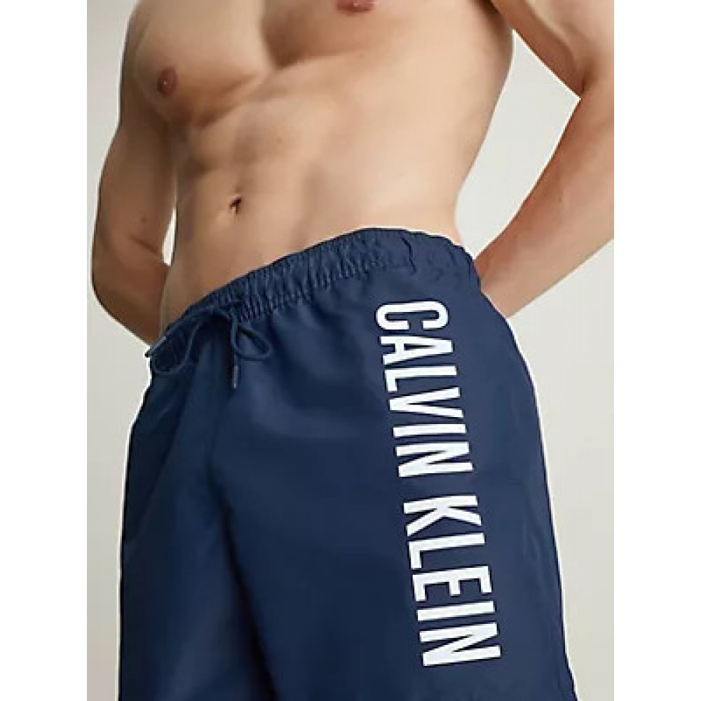 Calvin Klein Drawstring Swimwear Men KM0KM01004-C7E, Ανδρικό Μαγιό Calvin Klein Μεσαίου Μήκους, SIGNATURE NAVY