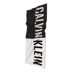 Πετσέτα θαλάσσης Calvin Klein KU0KU00122-BEH  Towel Block Unisex 170X90 cm,  ΜΑΥΡΟ-ΑΣΠΡΟ