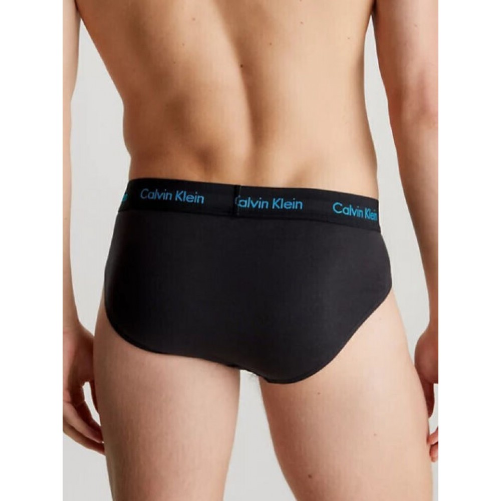 Calvin Klein Hip Brief 3PK 0000U2661G-N20, Ανδρικά Σλιπ σε oικονομική συσκευασία  3 τεμαχίων, ΜΑΥΡΟ