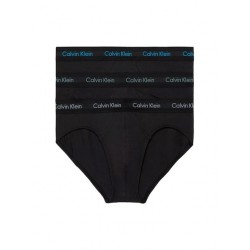 Calvin Klein Hip Brief 3PK 0000U2661G-N20, Ανδρικά Σλιπ σε oικονομική συσκευασία  3 τεμαχίων, ΜΑΥΡΟ